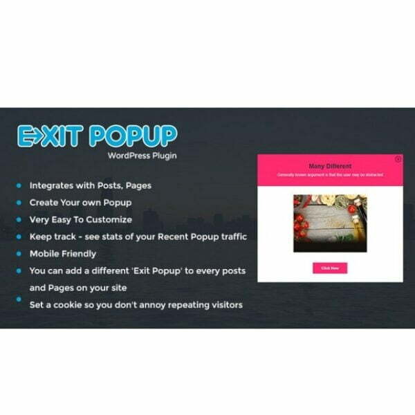 Exit Popup - Wordpress Plugin